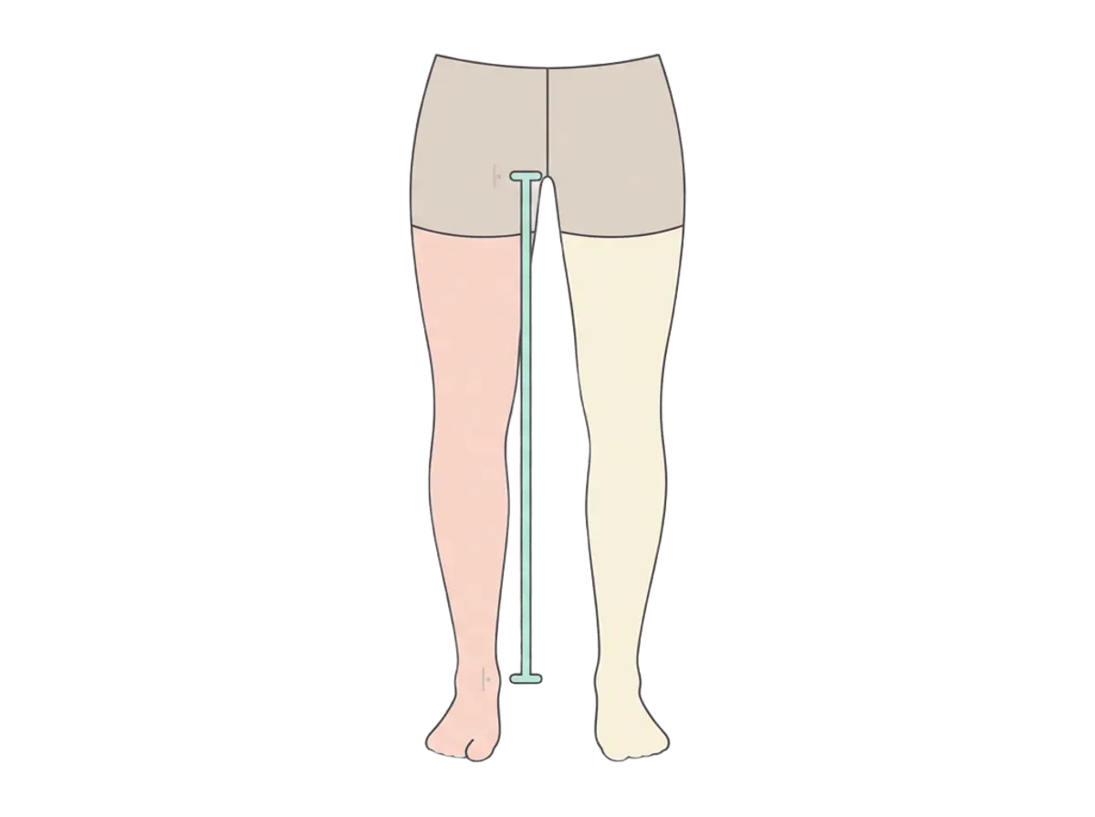 Illustration : mesurer la longueur d'entrejambe pour un pantalon
