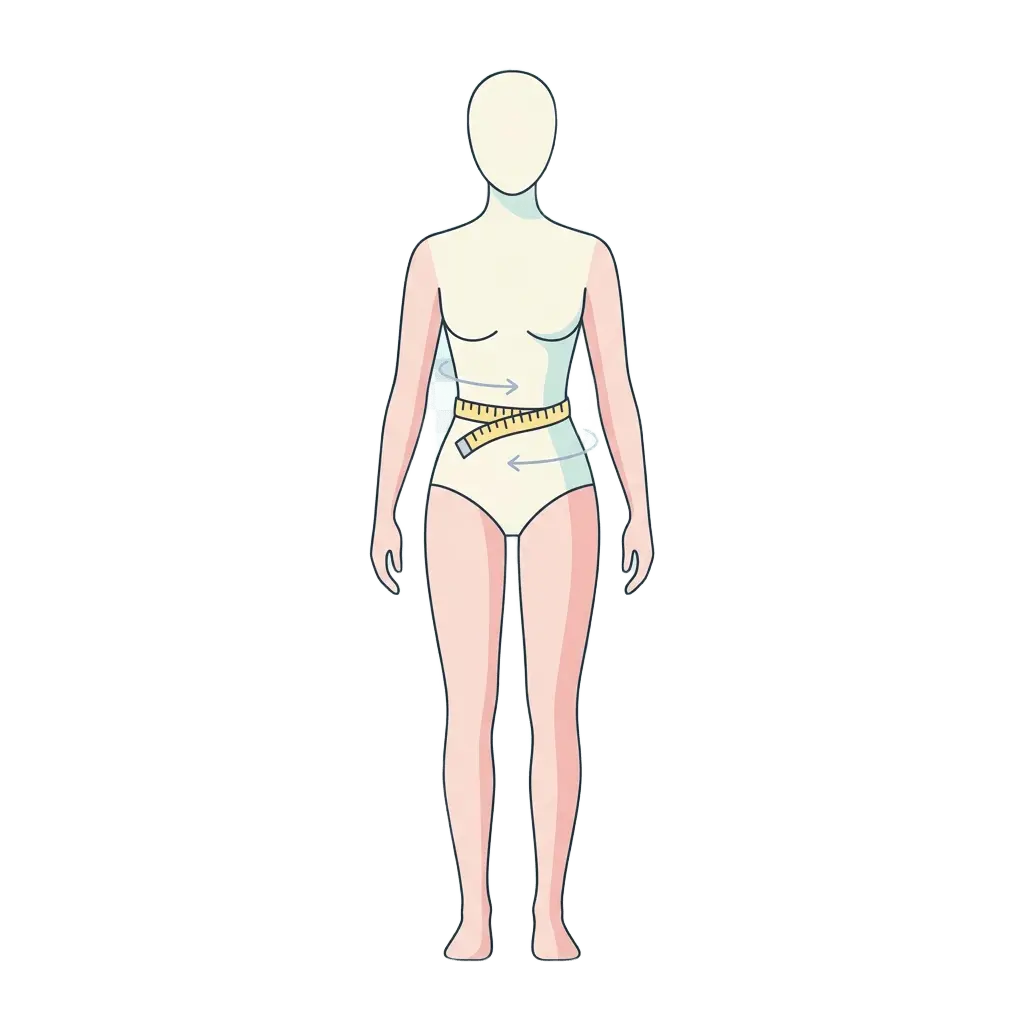 Illustration : mesurer son tour de taille